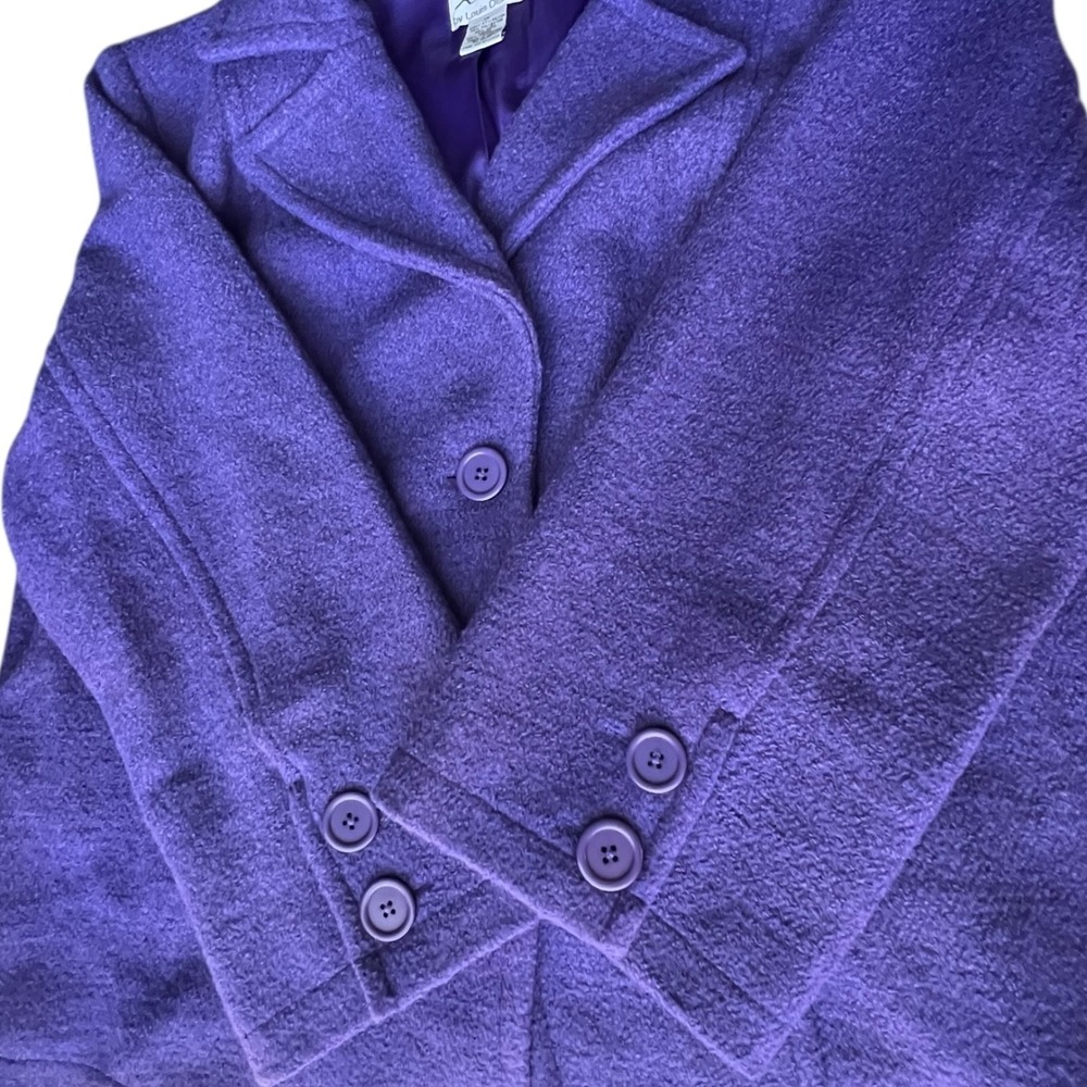 Linea by Louis Dell’Olio Purple Wool Blend Blazer‎ Career Office Plus Size 1X - Picture 8 of 12